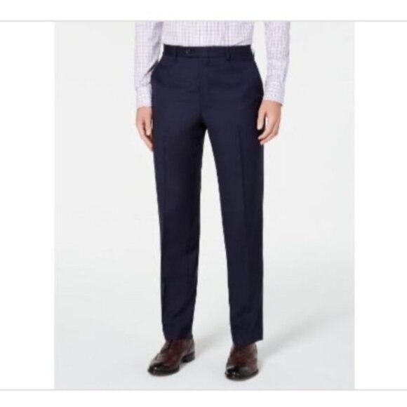 Lauren Ralph Lauren Mens Size 38W 32L Navy UltraFlex Ninton Slim Fit Suit Pants - Picture 1 of 7
